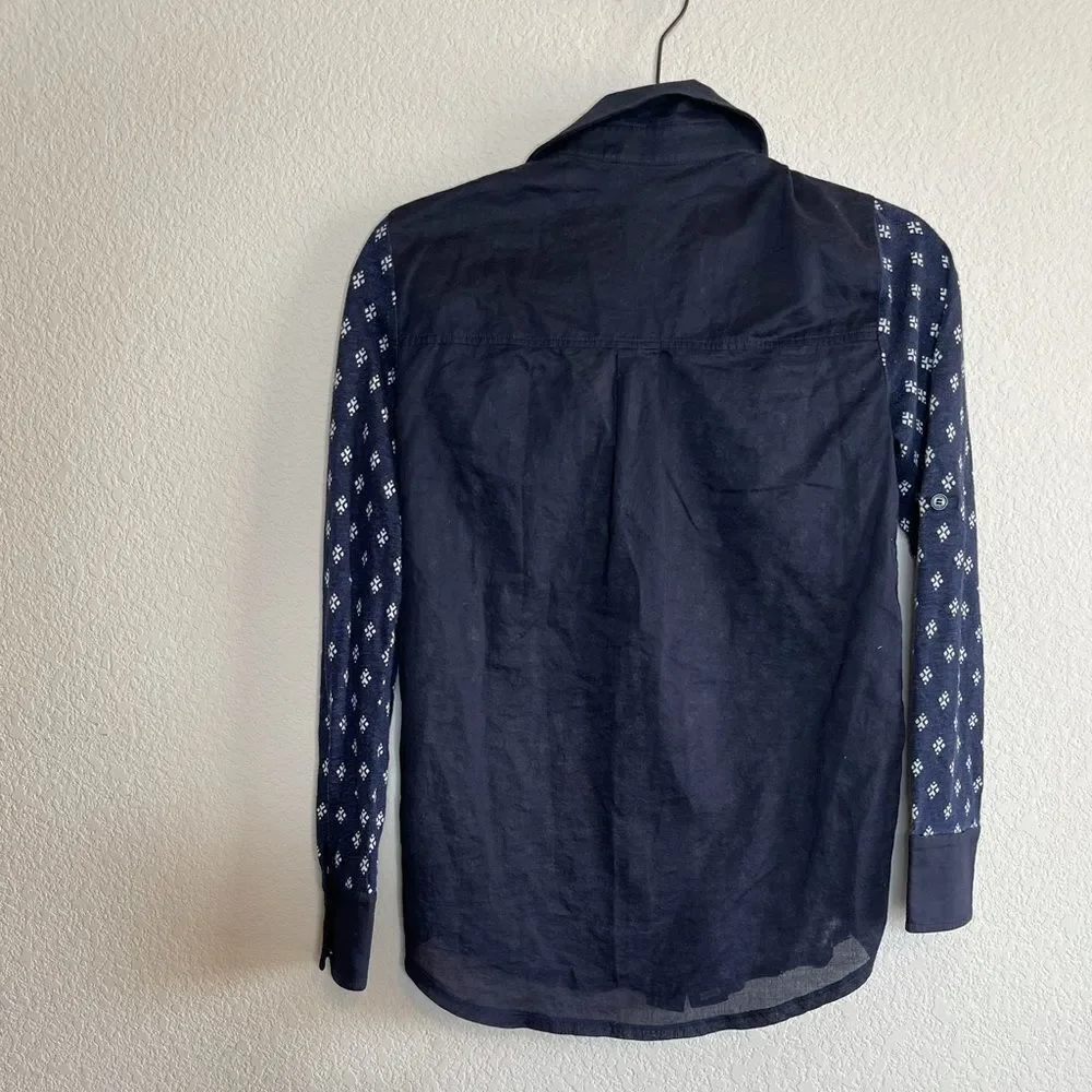 Tory Burch linen button up blouse‎